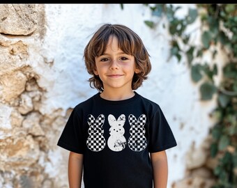 Trendy süßes Ostern Kinder Shirt, lustiges Häschen T-Shirt für Jungen & Mädchen, Ostereiersuche T-Shirt, Kleinkind Frühling Geschenkidee, Geburtstag, Playdate Verschleiß