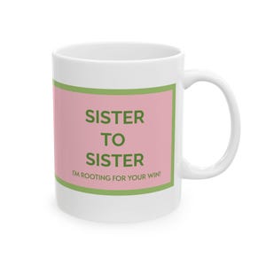 Gift vrouwenclub cadeau zuster aan zus koffiemok, aanmoedigingsmok voor vrouwenclub zusters en vrienden, maten 11 oz en 15 oz