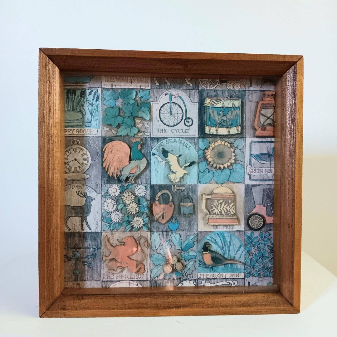 Vintage Shadow Box Collage Etsy