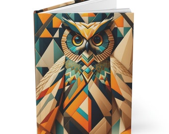 Bird Notebook, Owl Artwork Hardcover Journal, Daily Diary Notebook Journal, Handmade Lined Notebook, Writing Journal Gift