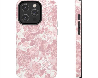 iPhone case aesthetic flower pattern, iPhone case flower design, stylish tough lightweight iPhone case, iPhone 14 case, iPhone 13 case