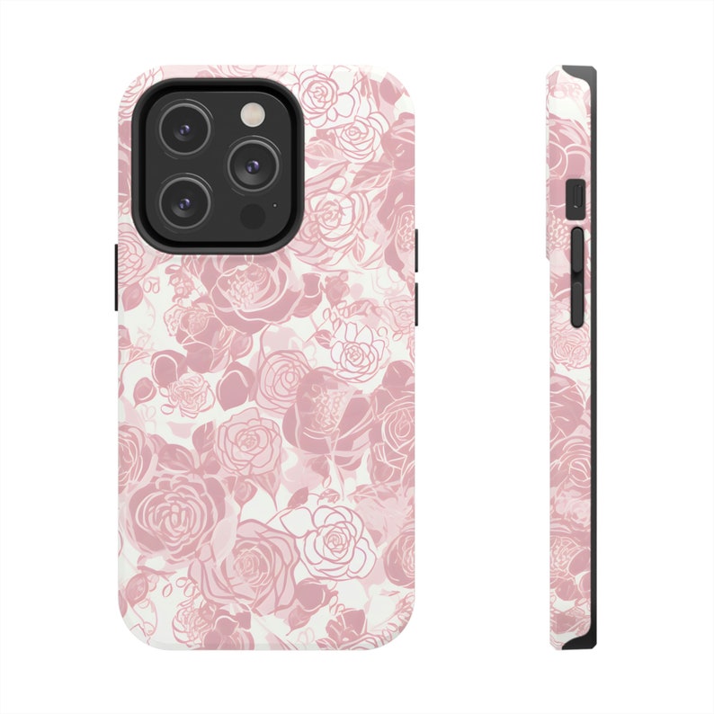 iPhone case aesthetic flower pattern, iPhone case flower design, stylish tough lightweight iPhone case, iPhone 14 case, iPhone 13 case Bild 1