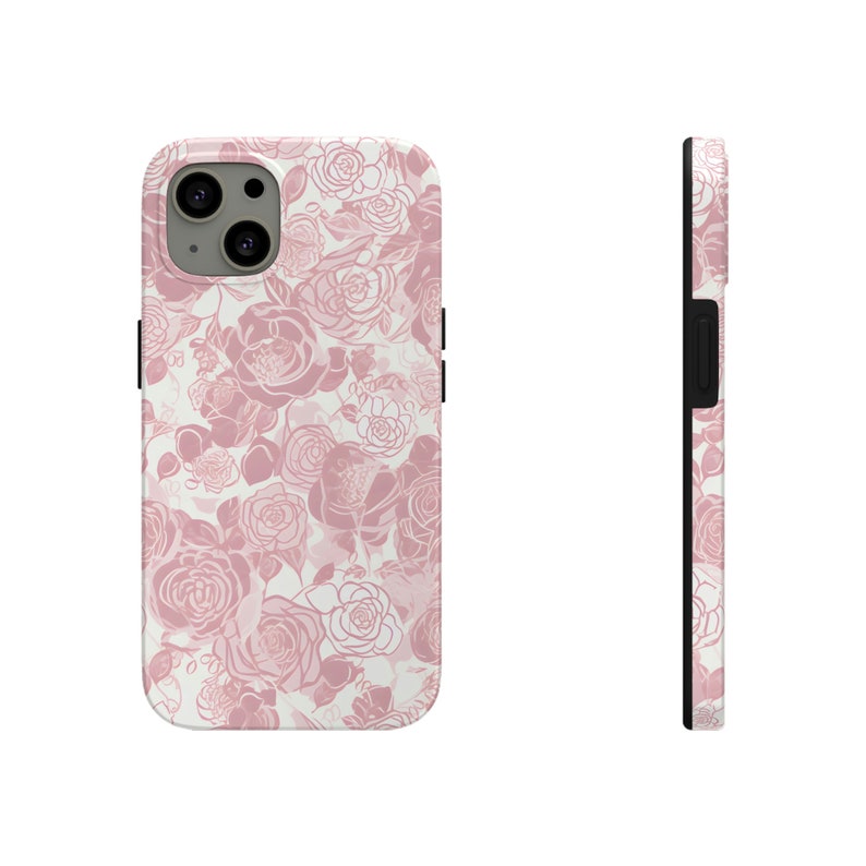 iPhone case aesthetic flower pattern, iPhone case flower design, stylish tough lightweight iPhone case, iPhone 14 case, iPhone 13 case Bild 3
