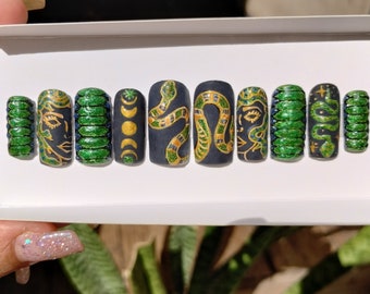 Medusa Snake Press-on-nagels