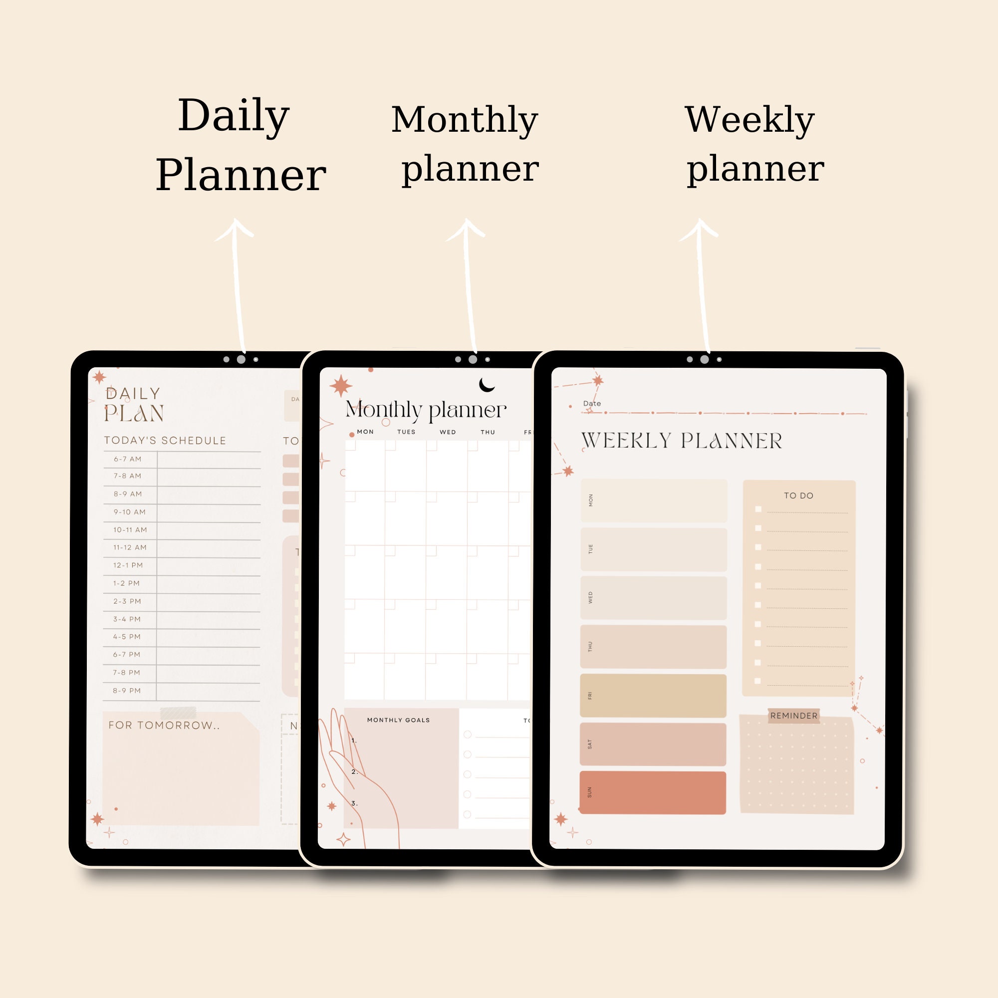 Undated Goodnotes Planner Monthly Digital Planner Goodnotes Etsy