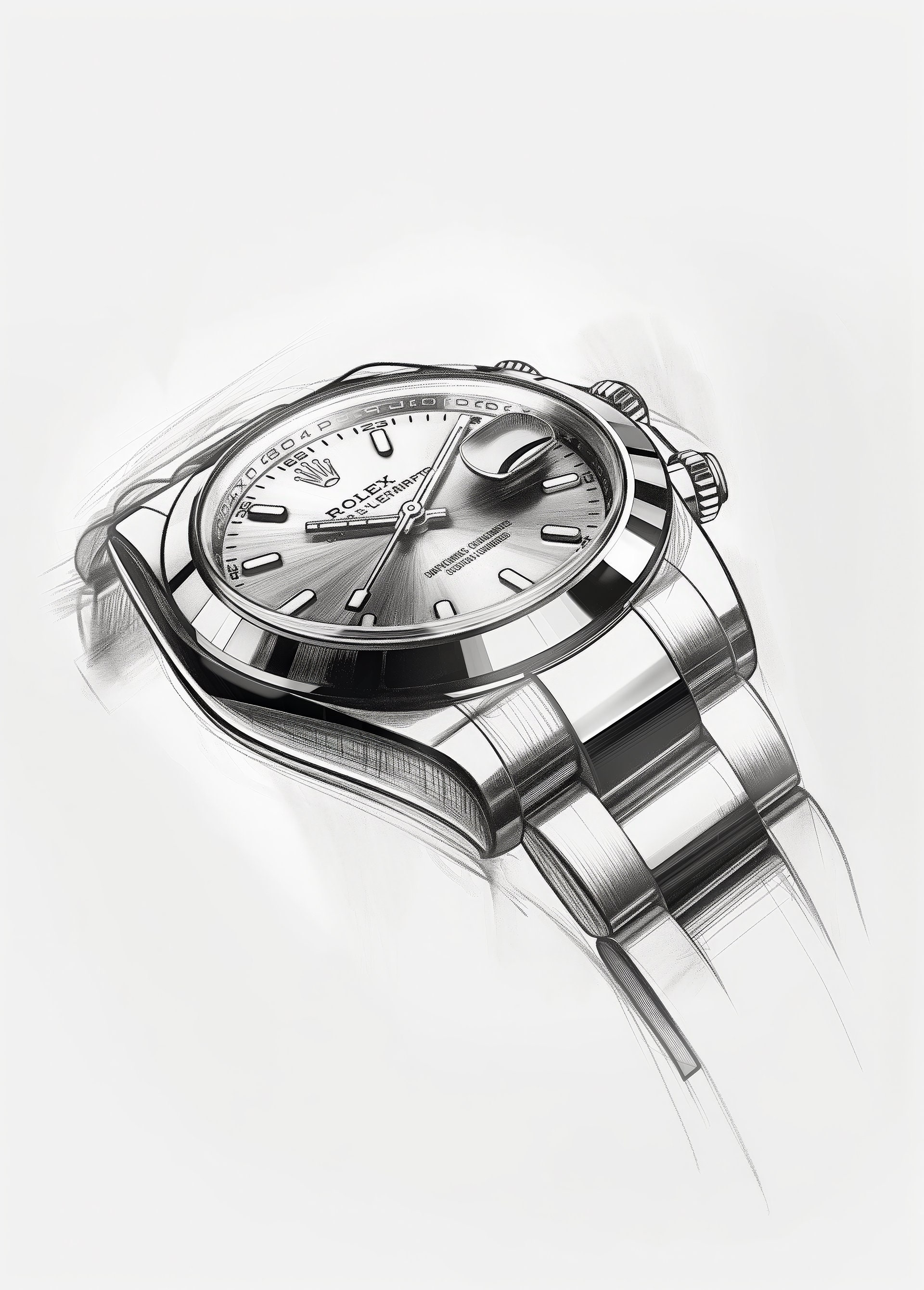 Step Into the Future With a Rolex Datejust 41 Watch Design Sketch Instant Digital Download Etsy