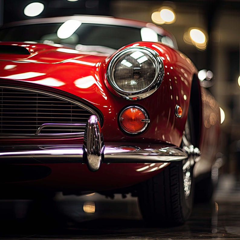 Aston Martin DB4 GT Zagato 1960 Poster Print, Black White Car Posters