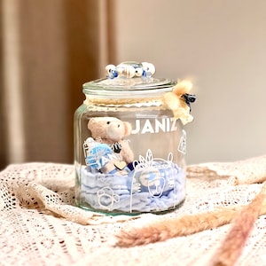 Personalized small glass as a perfect baby gift for birth - sweet gift, christening gift, children&#39;s room, birthday present