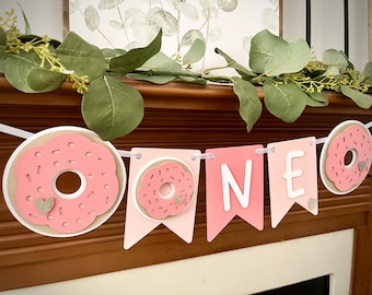 Donut high chair banner. Sweet one high chair banner. Sweet one donut birthday banner. Donut birthday party decor. Donut first birthday.