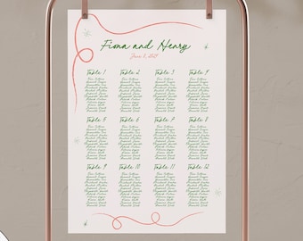 Wedding Seating Chart Template Instant Download Wedding Seating Printable Seating Plan Editable Sign Whimsical Wedding