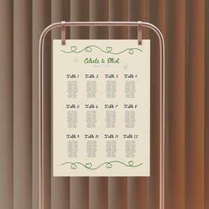 Wedding Seating Chart Template Instant Download Wedding Seating Printable Seating Plan Editable Sign Whimsical Wedding