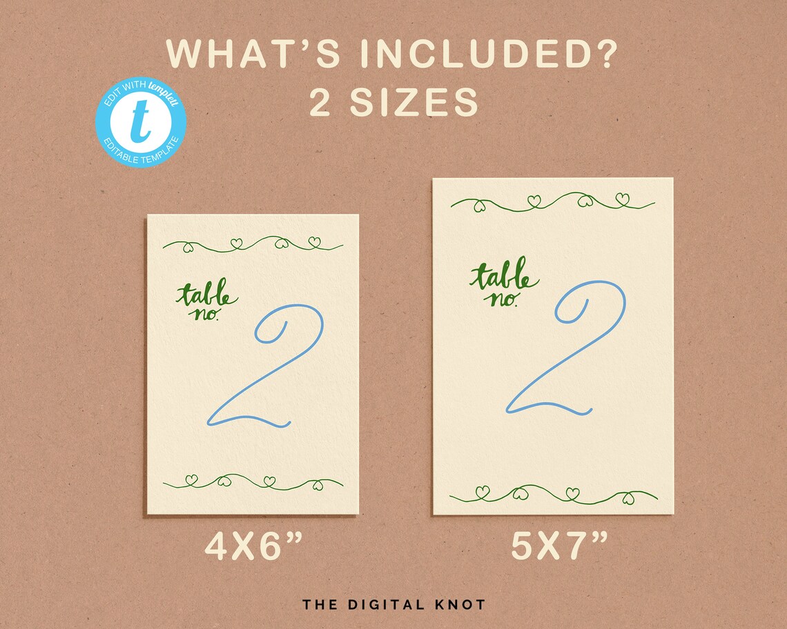 Reception Table Numbers Template Wedding Table Numbers Etsy