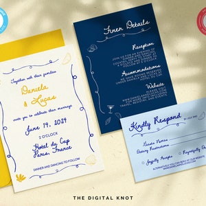 Hochzeitseinladung Set Vorlage Skurrile Hochzeit Zielort Hochzeitseinladung Vorlage Sommerhochzeit Sofortiger Download Hand Written