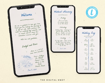 Digital Wedding Welcome Letter Wedding Itinerary Template Mobile Wedding Itinerary Template Wedding Weekend Guide Wedding Weekend Itinerary
