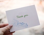 Thank You Card Illustrated Thank you Card Editable Template Printable Thank You Folded Card Wedding Thank You Bridal Whimsical Thank you