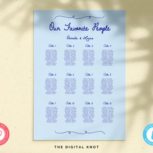 Wedding Seating Chart Template Instant Download Wedding Seating Printable Seating Plan Editable Sign Whimsical Wedding