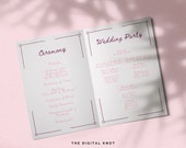 Wedding Ceremony Program Handwritten Wedding Program Template Printable Program for Wedding Editable Program Ceremony Order of Service