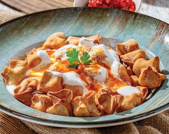 RAVIOLI de gran sabor (MANTI), "manti corbasi", "Buhara Ravioli", "Tatar Ravioli", "bohca mantisi", sopa de ravioles turcos, Kayseri Ravioli