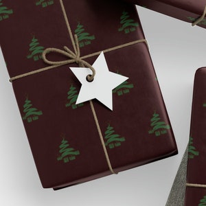 Christmas Custom wrapping paper, Wine Red and Green Wrapping Paper, Red and Green gift Paper, Burgundy and Green Gift Wrap holiday decor
