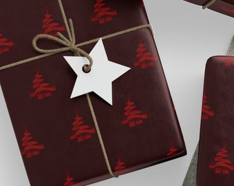 Christmas Custom wrapping paper, Wine Red Wrapping Paper, Red Gift Wrap, Solid Gift Wrap, Wine red gift Paper, Burgundy Gift Wrap