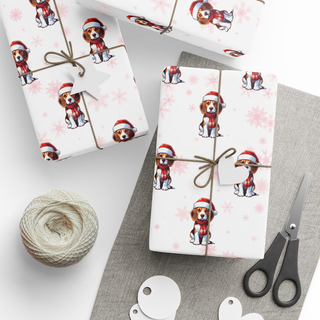 2025v3 - Beagle Paper Festive Wrapping Christmas and Holiday Gift Wrap ...