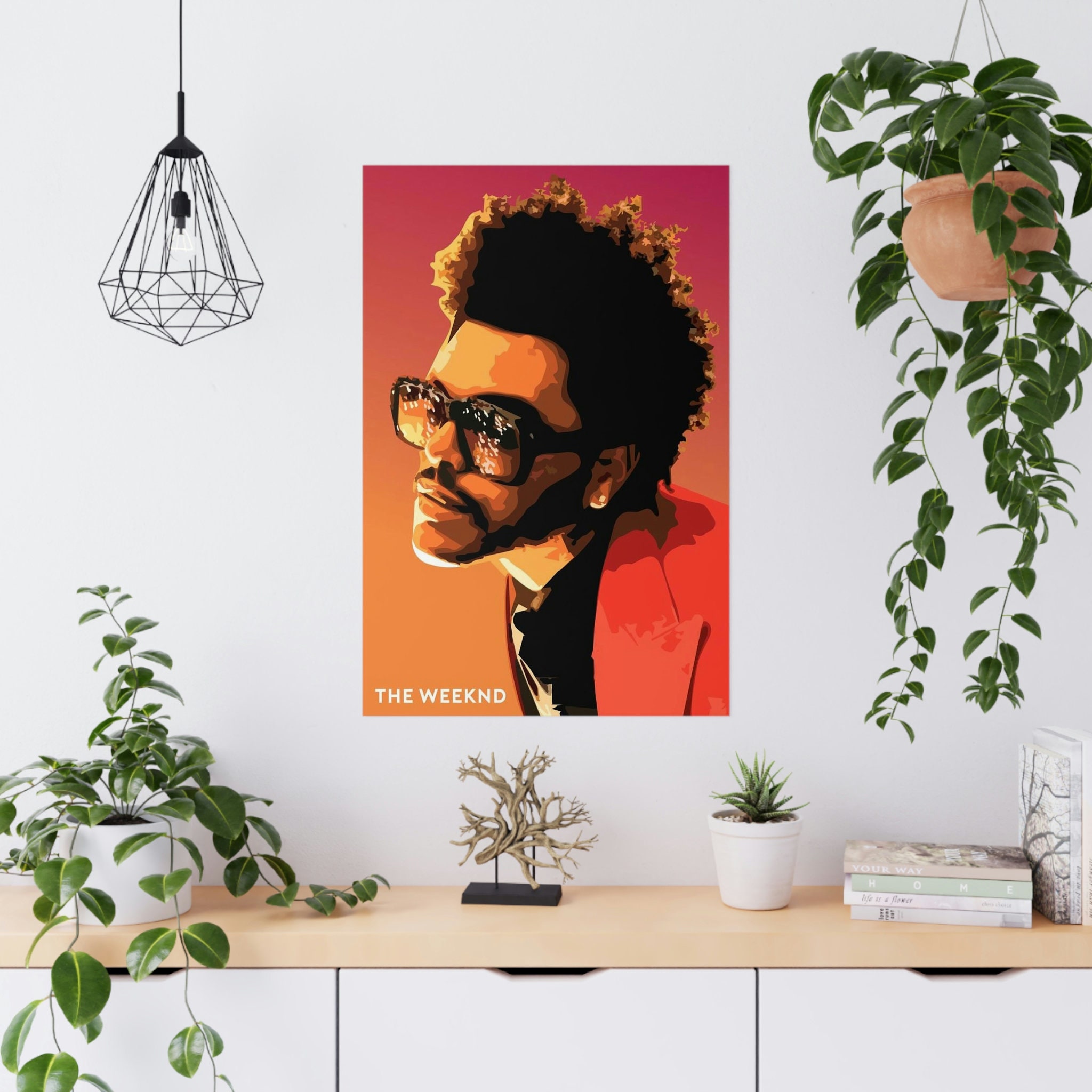 The Weeknd Poster, The Weeknd Inspired Poster, Weekend Floating head  Minimalist Modern Art Print, Poster Print Wall Art, Home Decor - Printiment