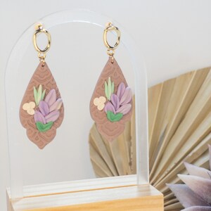 Floral Polymer Clay Earrings