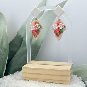 Boho Floral Polymer Clay Earrings
