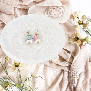 Handmade Mushroom House Polymer Clay Earrings: Lightweight Statement Jewelry