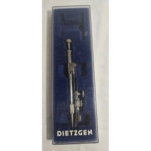 Caixa original de bússola de desenho Dietzgen vintage