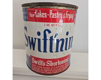 Swiftning Shortening Lithographierte Dose Metalldose leer 1 kg Swift Co Chicago Il