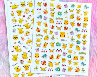 Pika Nail Stickers Cartoon Nail Stickers