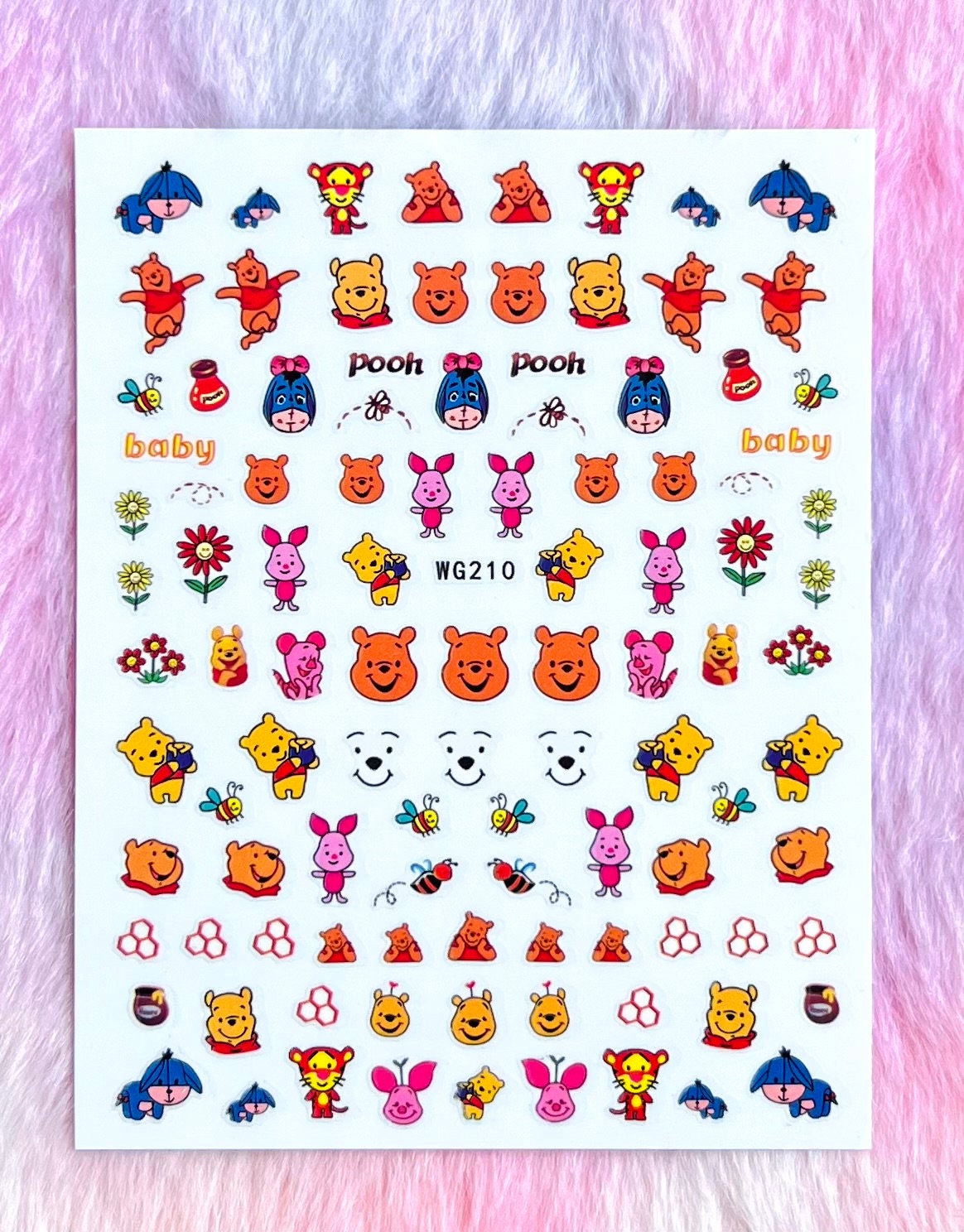 I'm Pinky Kids Jelly Nail Sticker #GN08_WINNIE THE BUNNY