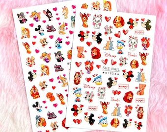 Cartoon Mix Nail Stickers Disney Nail Stickers