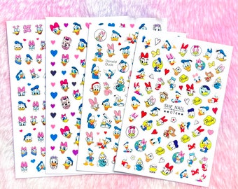 Duck Cartoon Nail Art Stickers