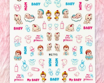 Baby shower Nail Art Stickers