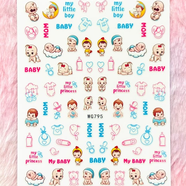 Baby shower Nail Art Stickers