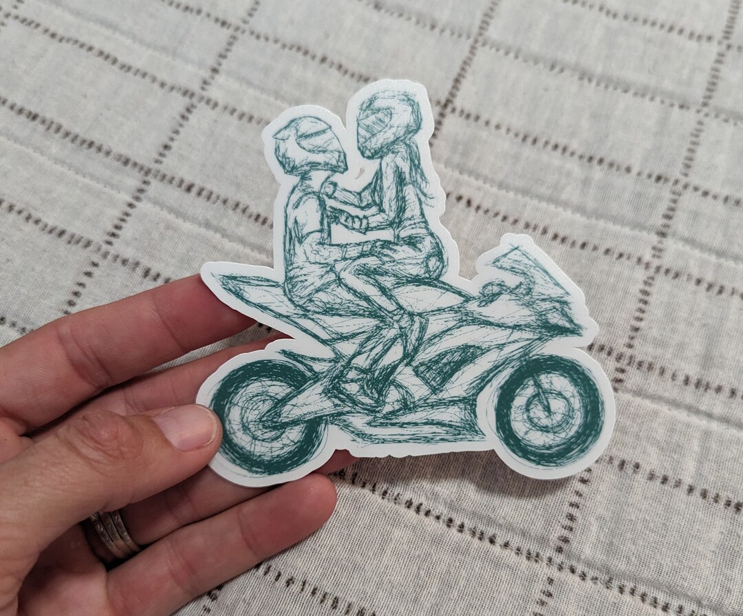 Bikercouple Sticker - Etsy