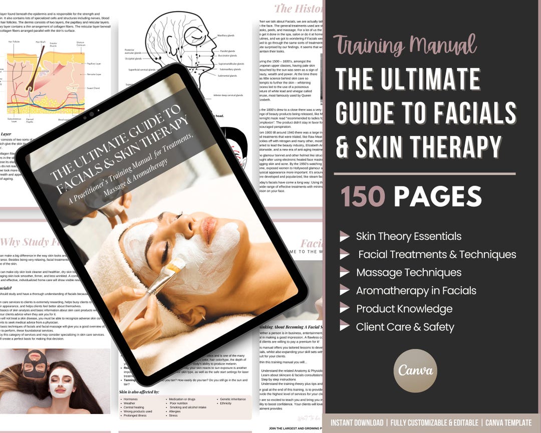 Basic Skin Script Facial The Ultimate Guide to Facials and Skin Therapy Training Manual, Skin ...