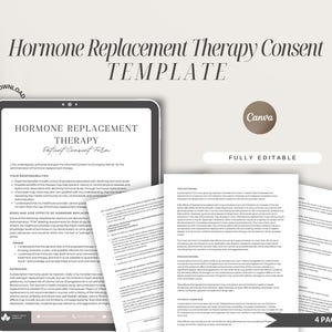 Hormone Replacement Therapy Consent Forms | Editable Hormone Replacement Therapy