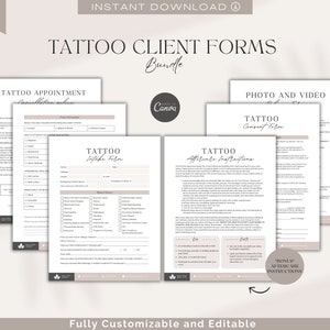 Tattoo Artist forms bundle ,Tattoo consent form,Tattoo Artist Business Forms,Tattoo pmu consent form,Tattoo aftercare,Tattoo intake form