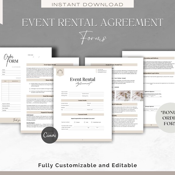 Event Rental Agreement,Event Decor Rental Agreement templates,Party Equipment Rental Contract,Event decor contract