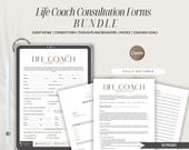 Editable Life Coach Forms Bundle, Client Intake, Consent (Canva, Digital Download)