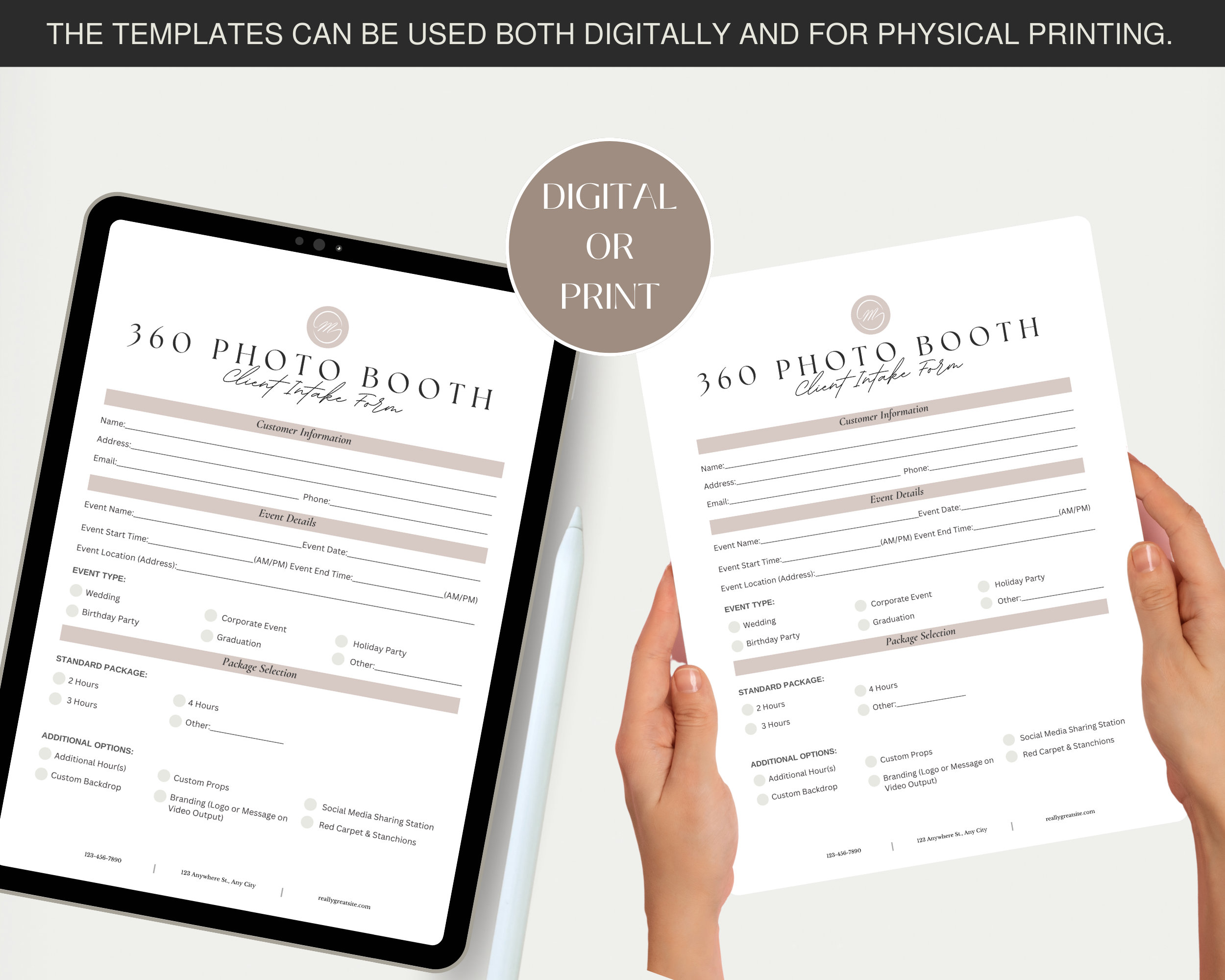Editable 360 Photo Booth Rental Contract, Intake Forms (CANVA) - Etsy