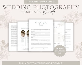 Wedding photography template,Wedding photography contract,Photography forms,Contract for photographers,Photography contract for events,CANVA