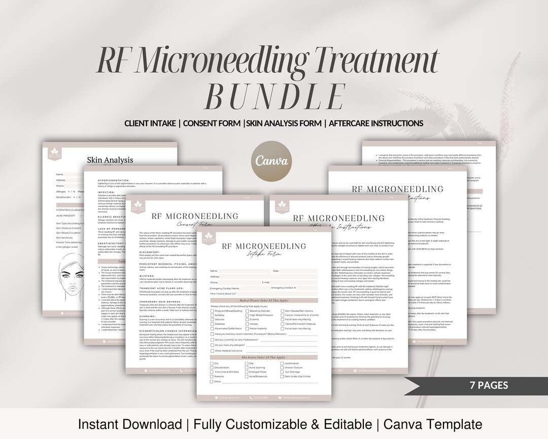 RF Microneedling Consultation Form,rf Microneedling Client Form ...