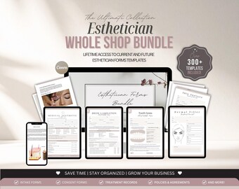 Esthetician Forms Bundle | Customizable Med Spa Templates (Digital Download)