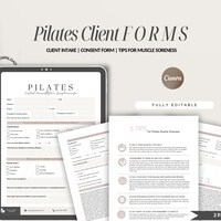 Pilates Studio Client Intake Form Template, Pilates New Client Consent ...