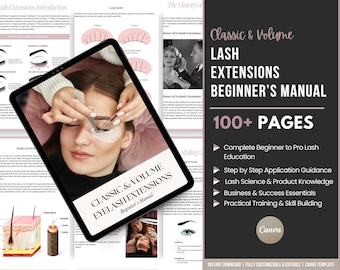 Manual para principiantes de técnico de pestañas, libro de trabajo del curso de extensión de pestañas, libro de trabajo de mapeo de pestañas, práctica de extensiones de pestañas