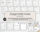 Printable Order Forms Bundle, Small Business Templates (Canva Editable)